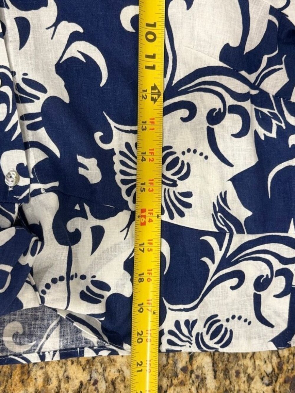 Christian Siriano Blue White Floral Tie Front Linen Blend Top Size L - Picture 6 of 6